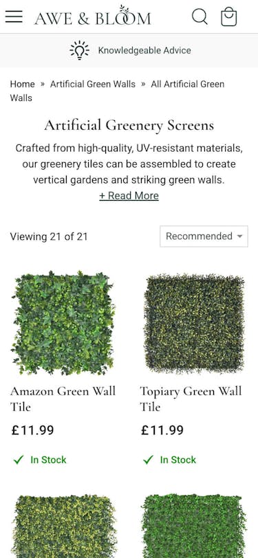 Awe & Bloom Listing Page