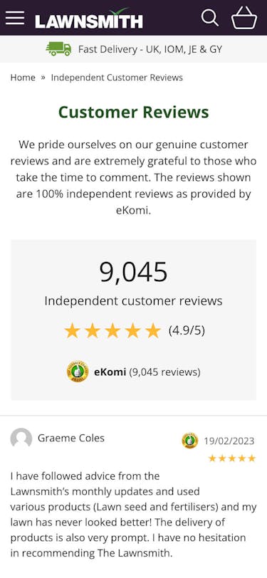 Lawnsmith Review Listings