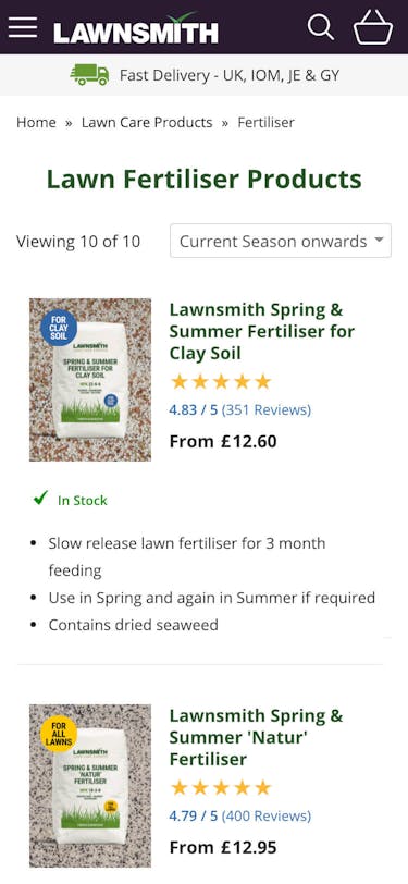Lawnsmith Product Listing