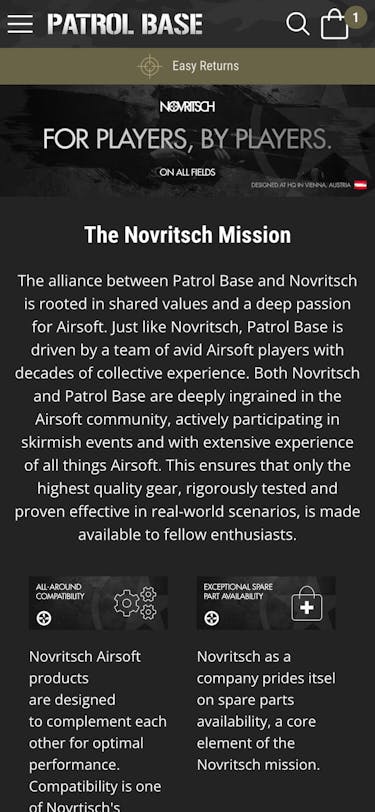 Patrol Base and Novritsch is rooted in shared values
