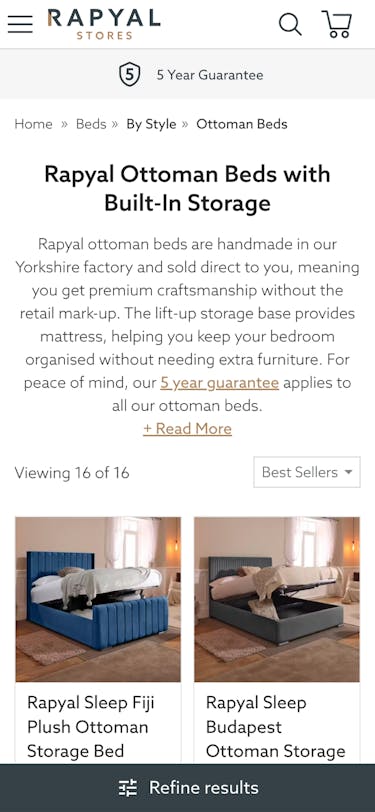 Rapyal Stores Listing Page