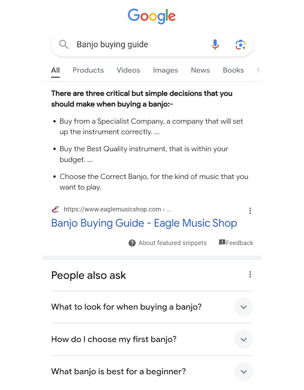 Banjo Buying Guide - Google Search Term