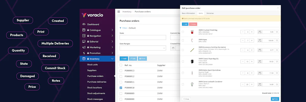 Inventory - Purchase orders
