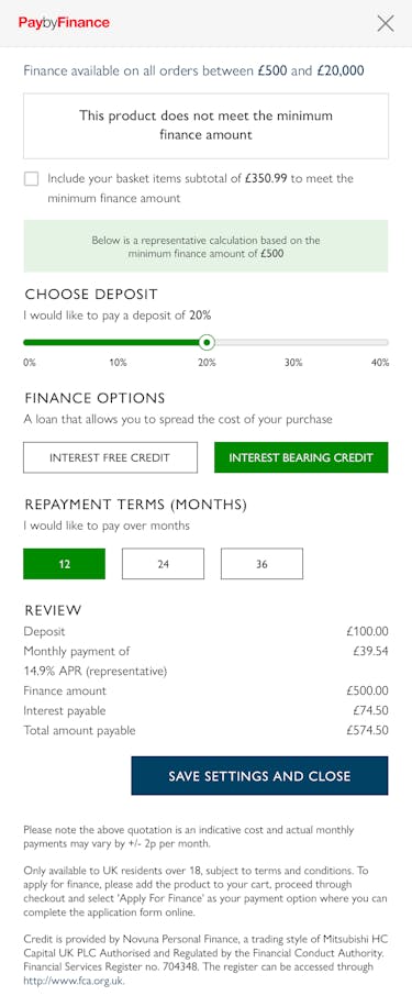 Finance Calculator Options 2
