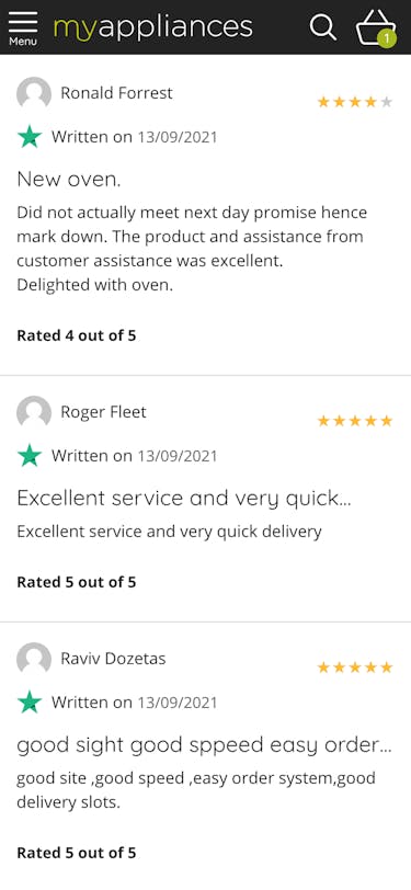 MyAppliances Trustpilot Review Listing