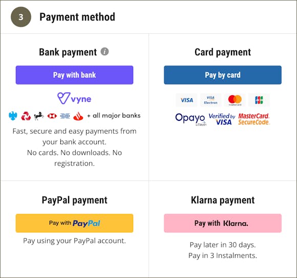 Vyne Payment Method